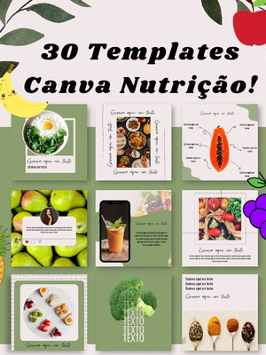 Templates para nutrição: 30 templates para feed instagram!