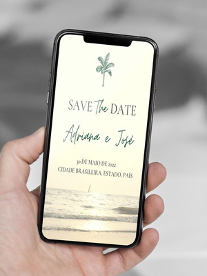 Salve a data - save the date casamento praia