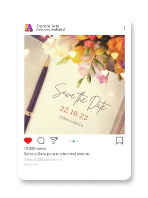 Salve a data - save the date casamento post