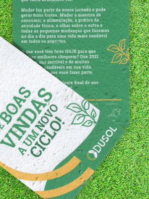 Folder em papel semente