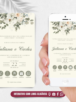 Convite casamento digital interativo