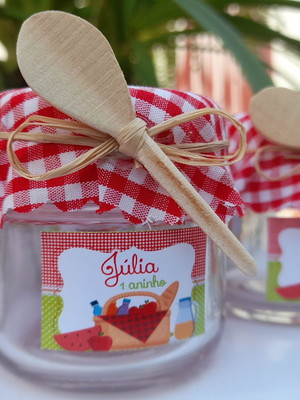 Lembrancinha picnic pote de 60ml vazio