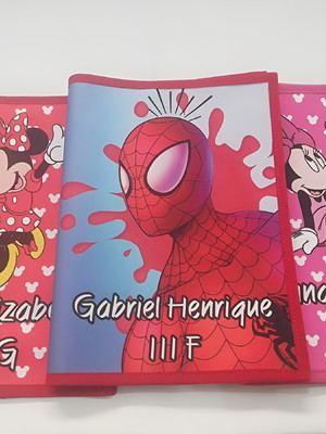 Capa personalizada para caderno de recado escolar