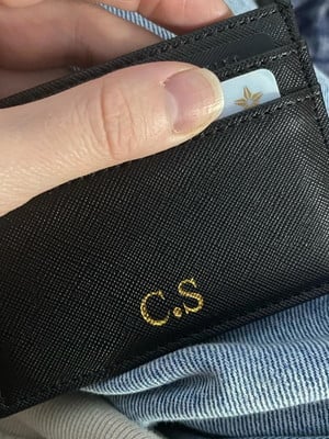 Carteira personalizada com iniciais