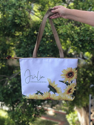 Bolsa de praia dia das mães personalizada com nome