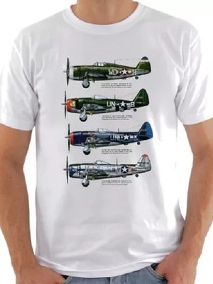 Camiseta caça avião guerra combate p47 p51 p 47 p 51