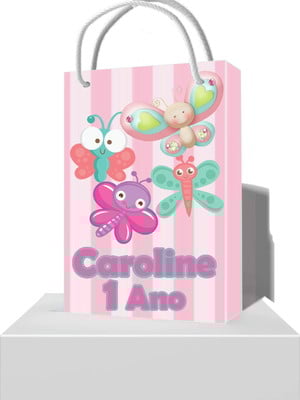 30 sacolinha personalizada surpresa 1 ano jardim encantado!!