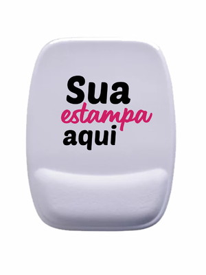 Mouse pad retangular com apoio arte personalizada