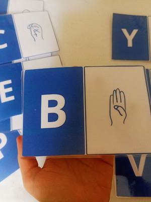 Flashcards: letras em libras (português)