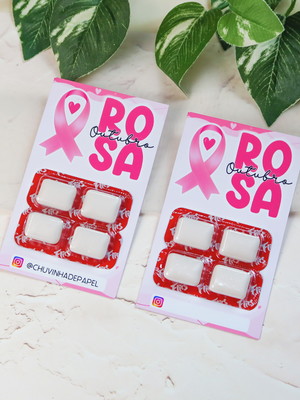 Card chicletinho brinde outubro rosa