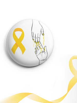 Botton setembro amarelo - botum / boton / broche 3,5cm mod05