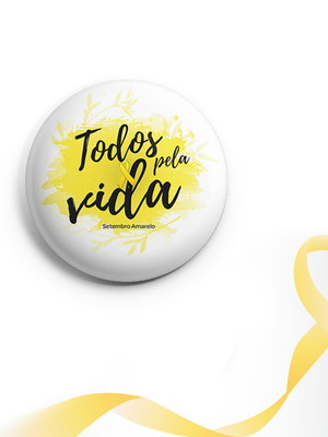 Botton setembro amarelo - botum / boton / broche 3,5cm mod08