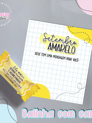 Bala personalizada com card setembro amarelo mod.0006