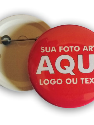 Botons americanos personalizado 2,5cm com alfinete