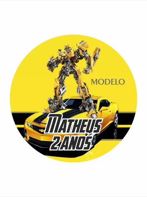 Adesivo latinha transformers