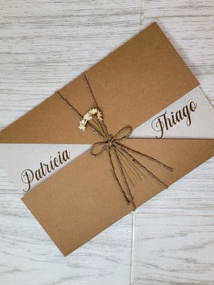 Convite rustico casamento