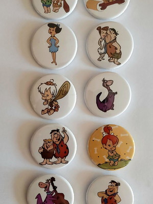 10 bottons anos 80 ( os flintstones)