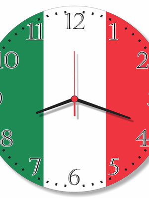 Relogio parede bandeira italia decoracao area festa presente