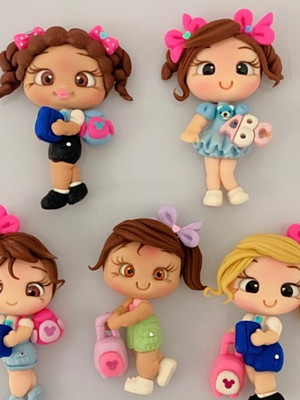 Apliques bonequinhas e princesas para laços