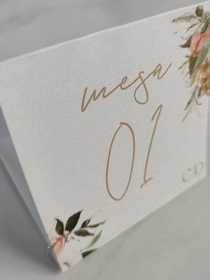 Numeração de mesa para casamento terracota