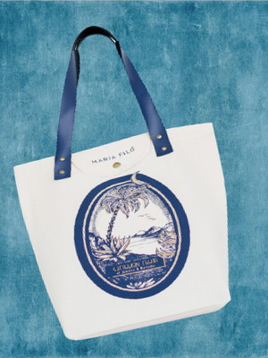 Sacola personalizada 40x35 nylon c/alças couro ecológico