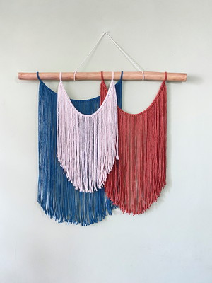 Painel decorativo em macramé