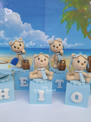 Cubos decorativo urso aviador