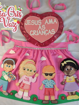 Avental personalizado tema inclusão infantil