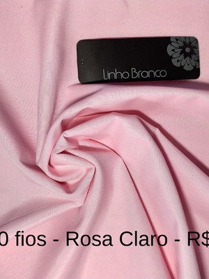 1 metro tecido percal 180fios rosa claro
