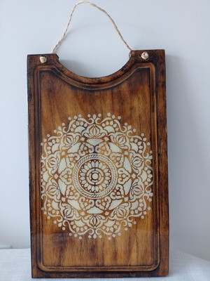 Tábua para servir/mandala e resina
