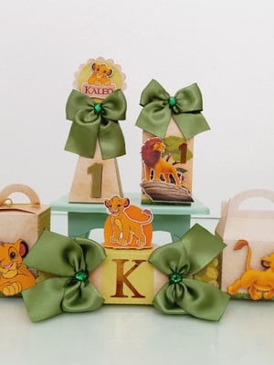Kit festa rei leão - 30 caixas personalizadas