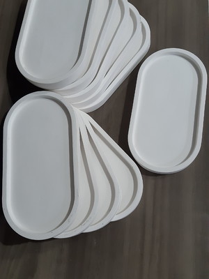 Bandejas em gesso cru kit com 10 peças