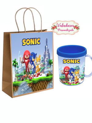 Sacolinha + caneca de acrílico