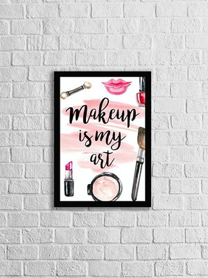 Quadro makeup is my art (a3- com vidro)