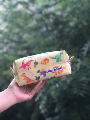 Necessaire box organizadora personalizada dinossauros