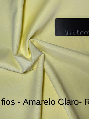 1 metro tecido percal 180fios amarelo claro