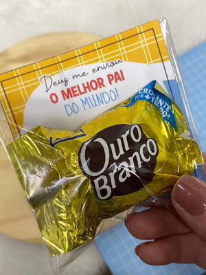 Card com bombom- dia dos pais