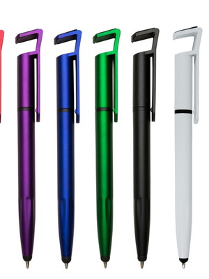 500 caneta plástica touch com suporte personalizada r708