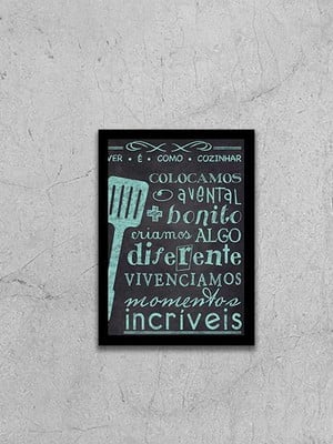 Quadro momentos incríveis na cozinha (a3- com vidro)