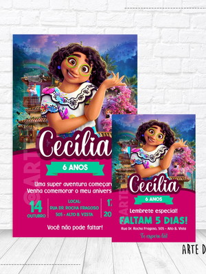 Convite virtual + save the date, encanto