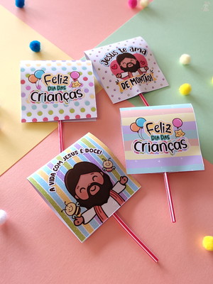 Capa para pirulito de dia das crianças ( não acompanha doce)