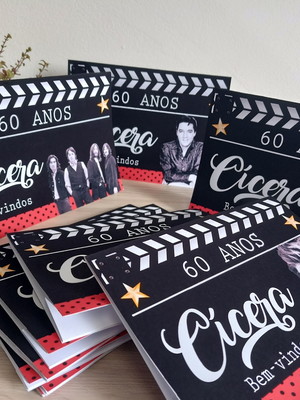 Plaquinhas de mesa cinema foto filmes retrô gde