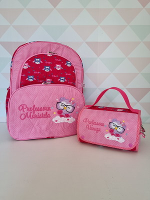 Mochila com divisões e nécessaire alça simples