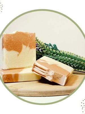 Mini sabonete natural de capim limão e argila rosa 30g