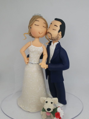 Topo de bolo noivinhos de casamento personalizados