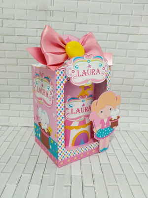 Porta cofrinho circo rosa