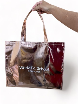Bolsas tnt metalizada 30x40cm c/ sua logo 1 cor