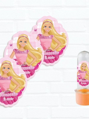 Adesivo para mini tubete barbie