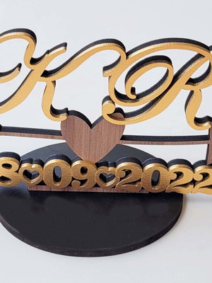 Topo de bolo decoração dos noivos casamento personalizadado