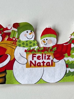 Patch aplique termocolante bonecos de neve e noel